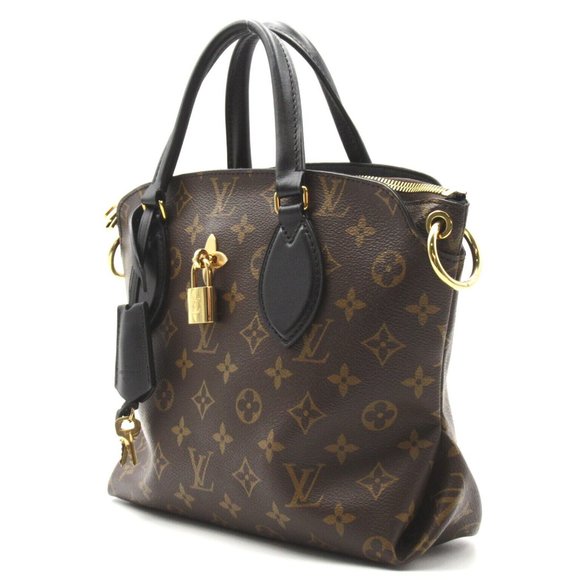 Flower Zipped PM Monogram canvas Black Shoulder Bag - Picture 3 of 9